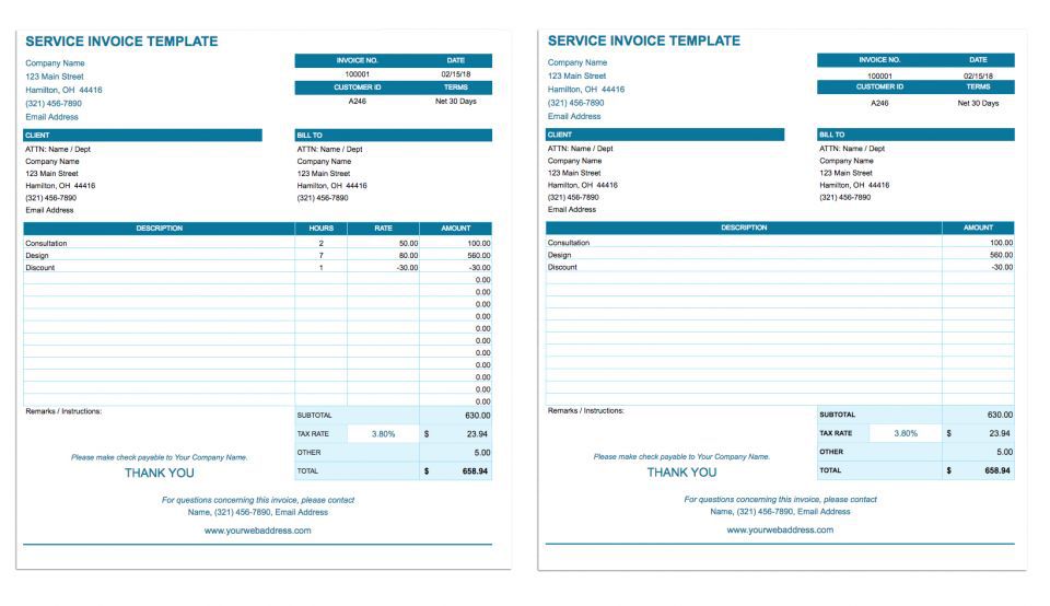 Invoice template